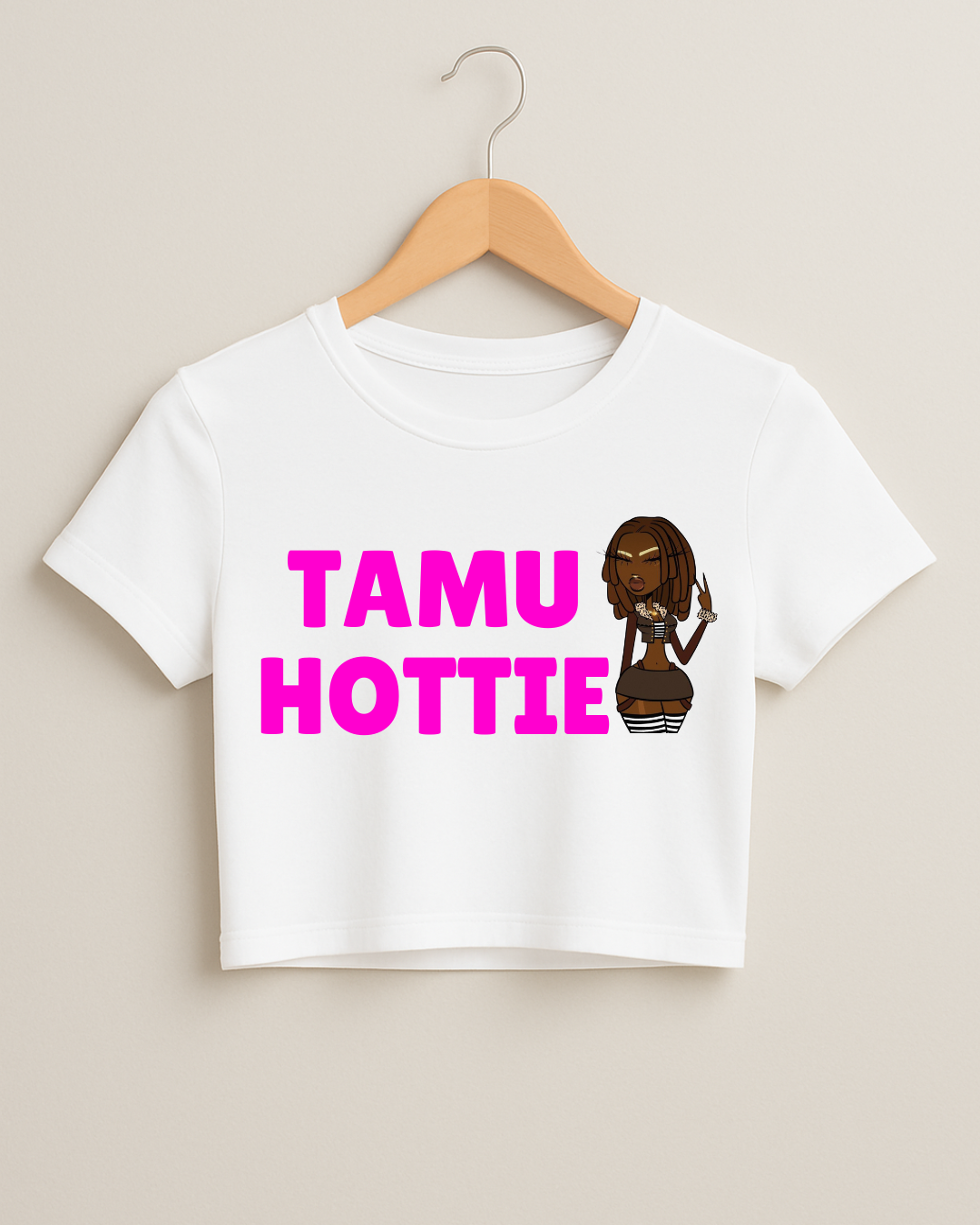 TAMU HOTTIE Girl Long Fitted Crop