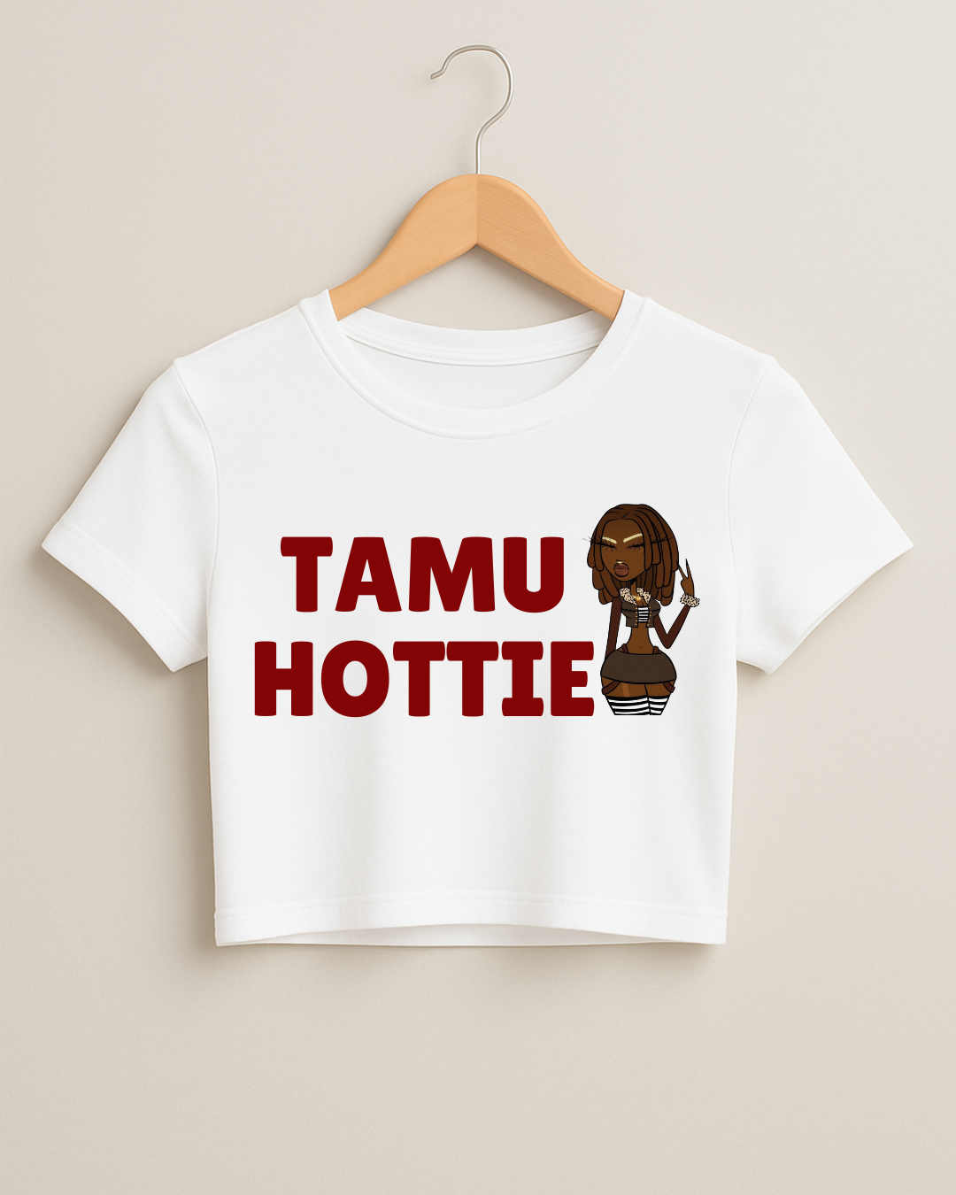 TAMU HOTTIE Girl Long Fitted Crop