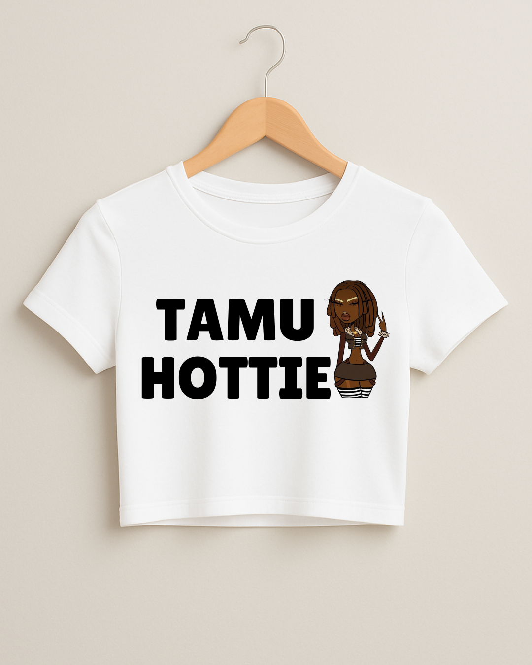 TAMU HOTTIE Girl Long Fitted Crop