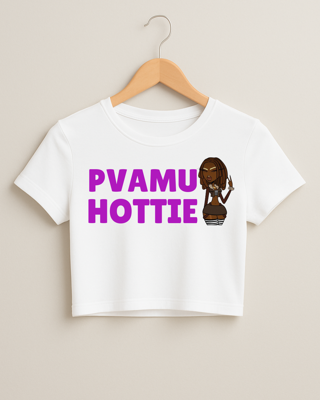 PVAMU HOTTIE Girl Long Fitted Crop