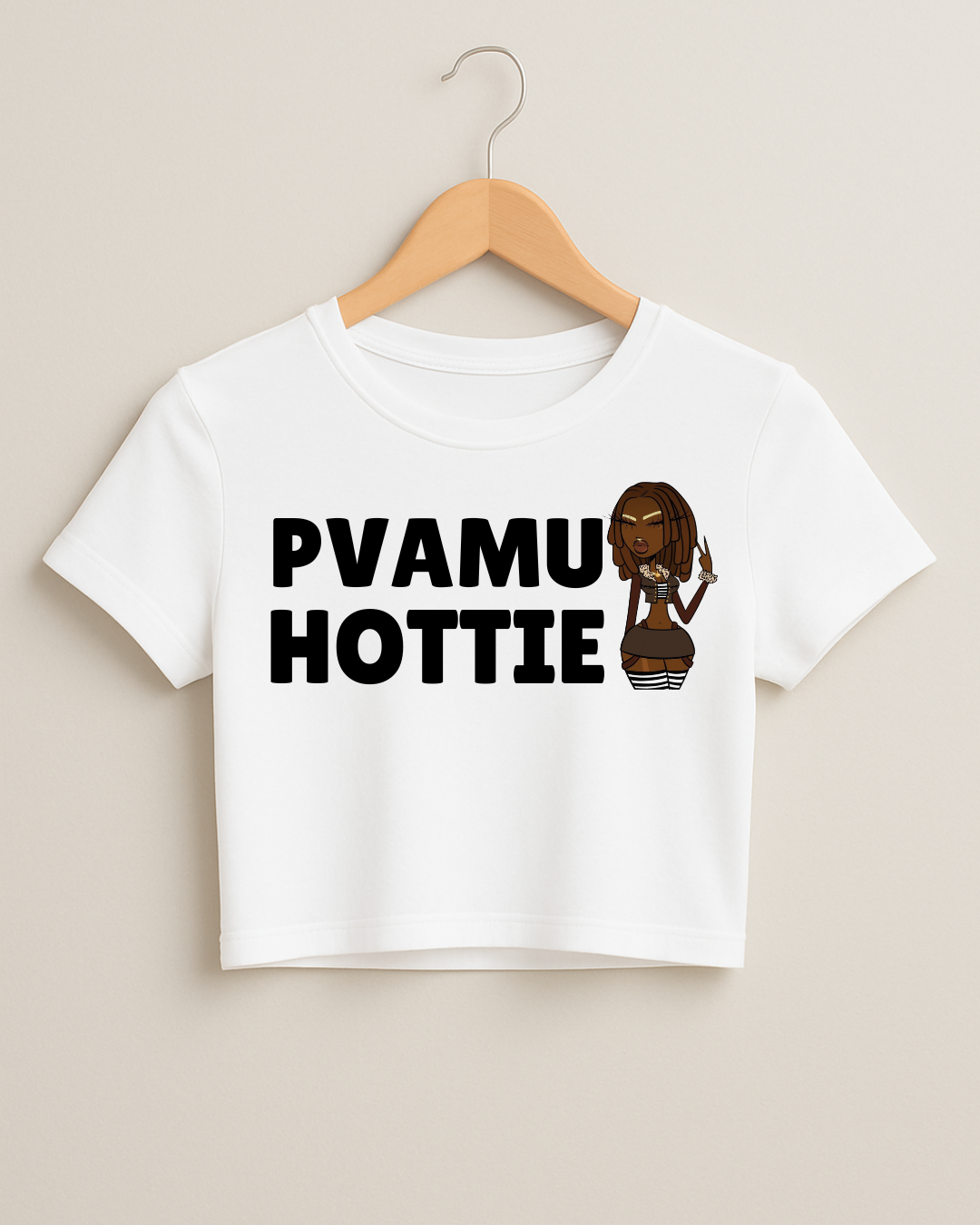 PVAMU HOTTIE Girl Long Fitted Crop