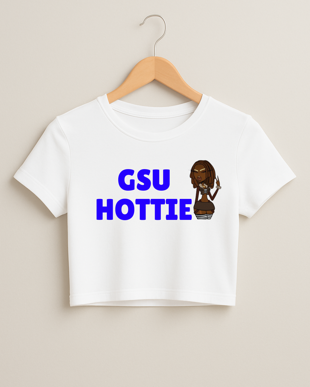 GSU HOTTIE Girl Long Fitted Crop