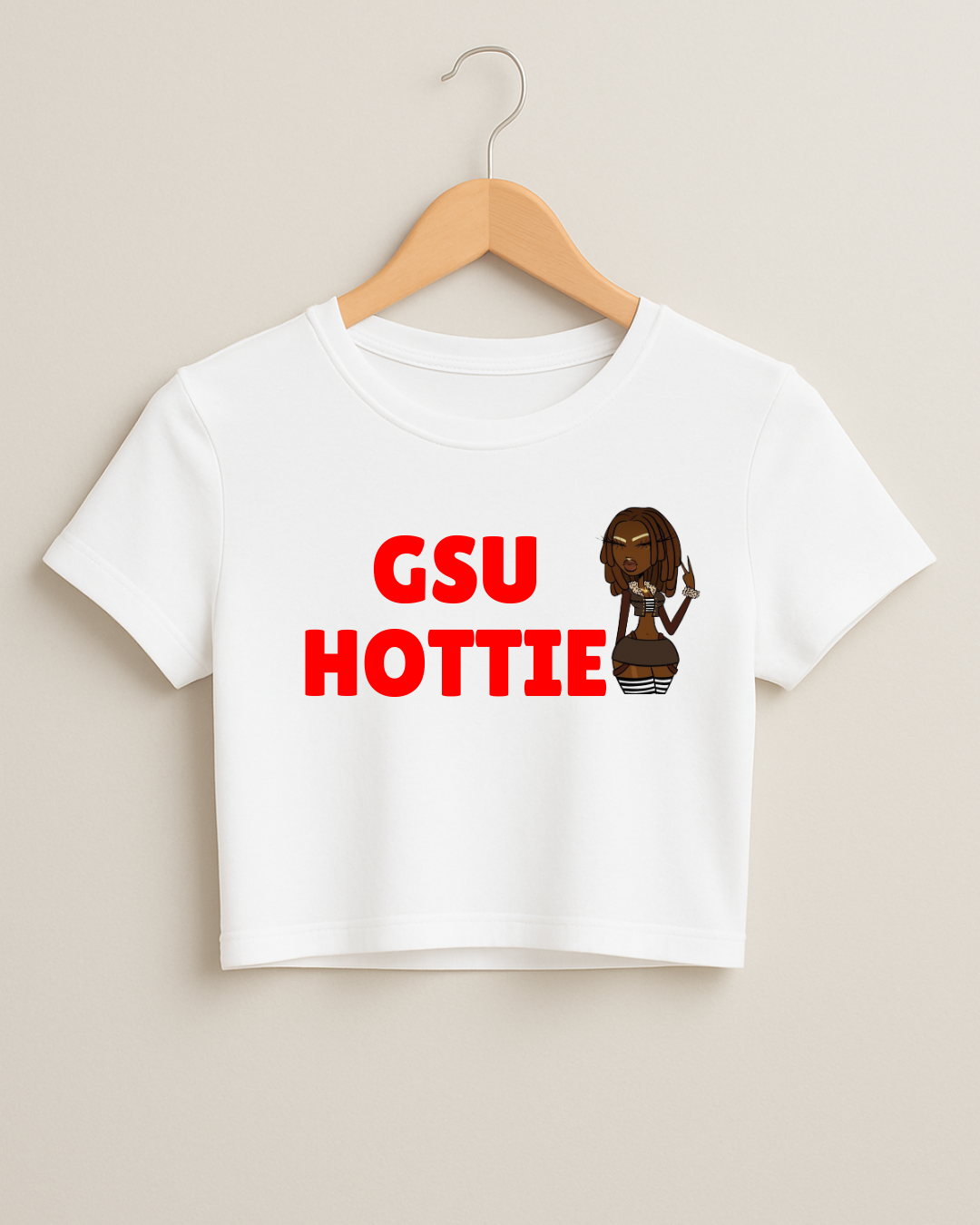 GSU HOTTIE Girl Long Fitted Crop
