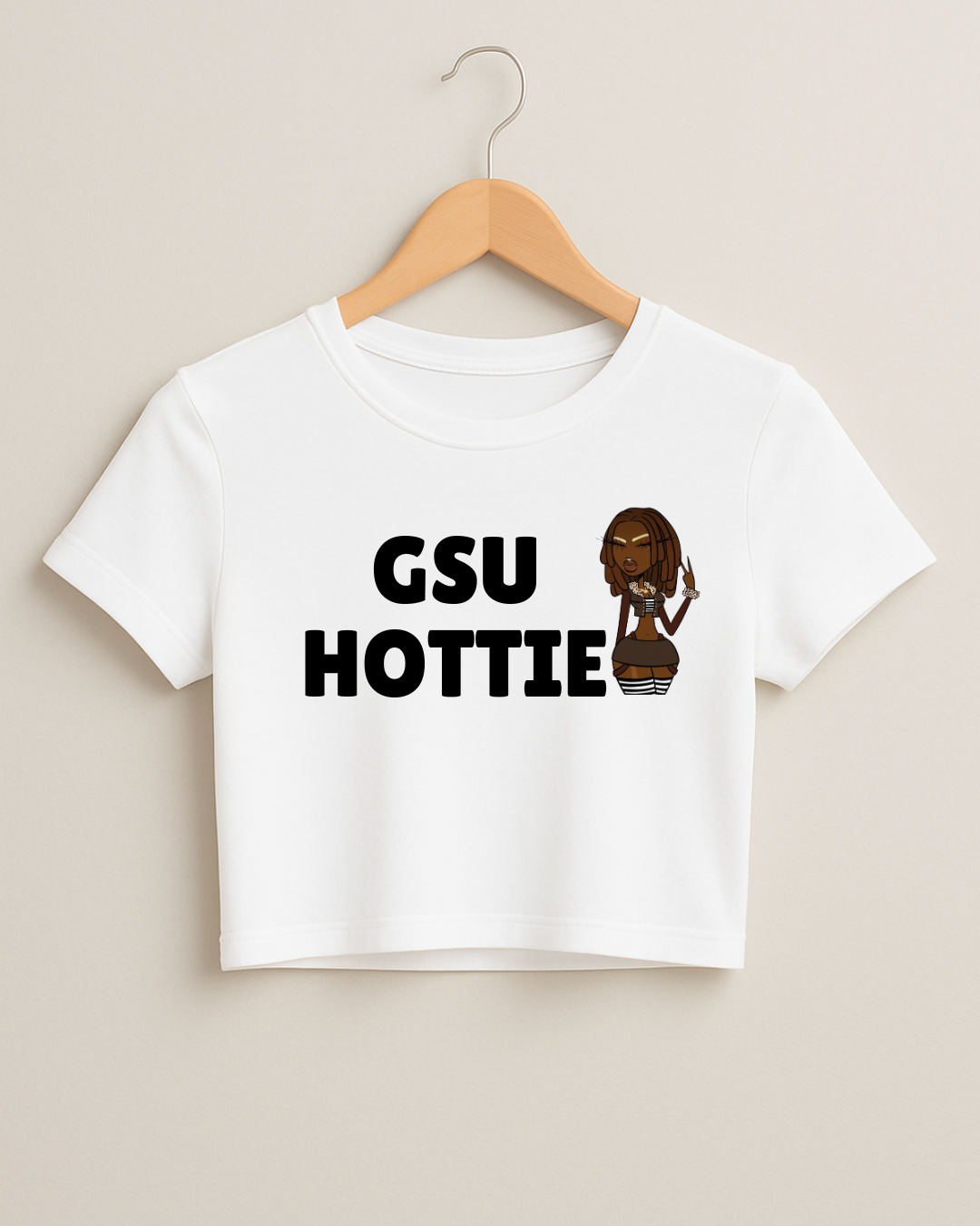GSU HOTTIE Girl Long Fitted Crop