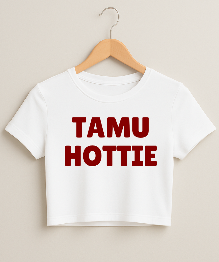 TAMU HOTTIE Long Fitted Crop