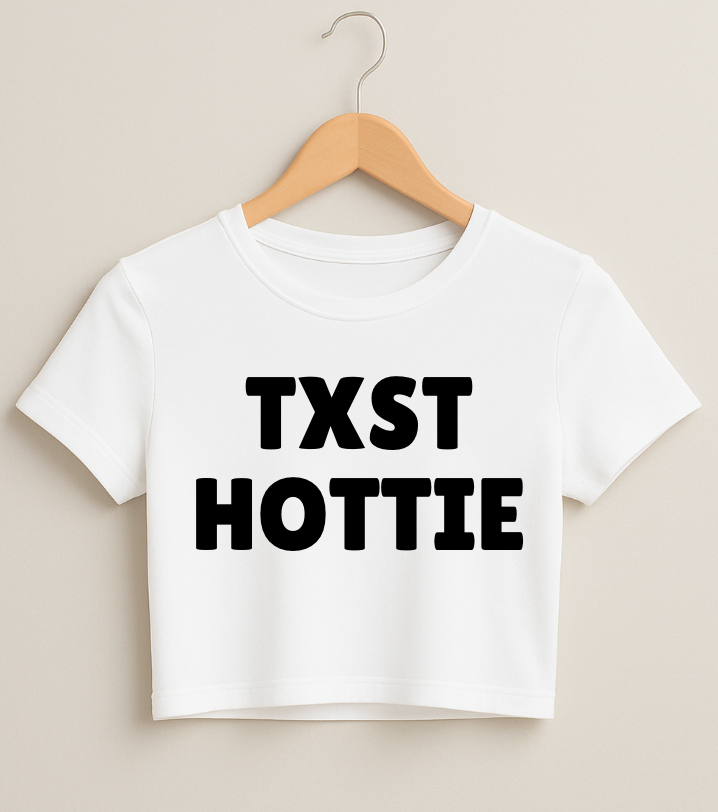 TXST HOTTIE Long Fitted Crop