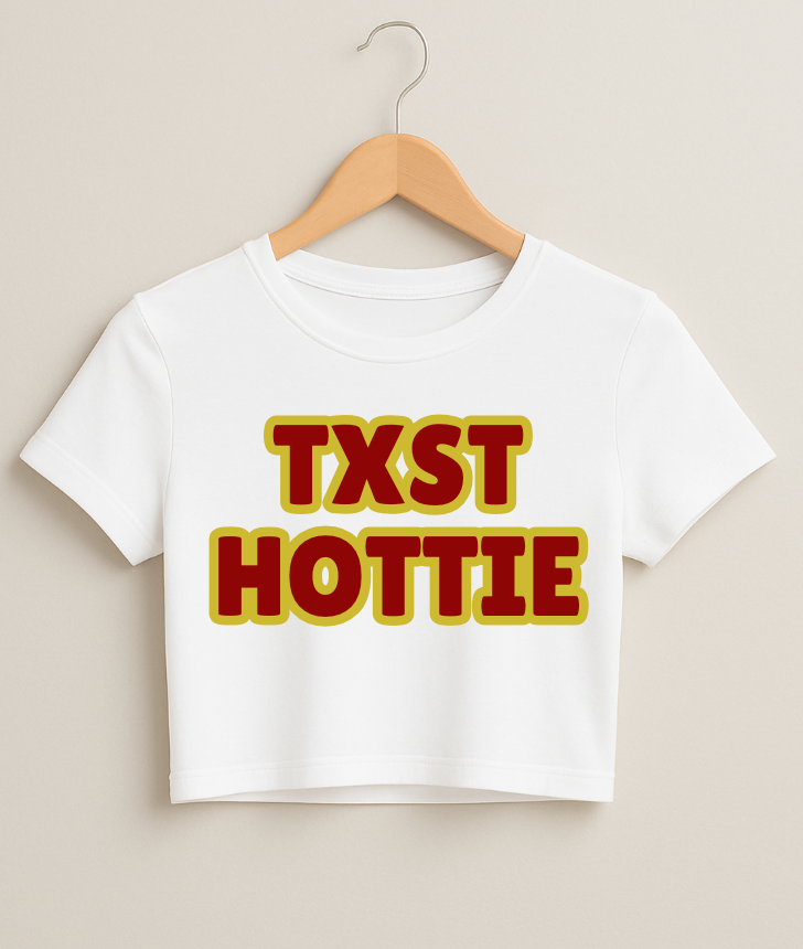 TXST HOTTIE Long Fitted Crop