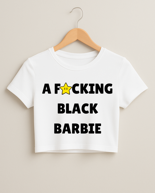 A F*CKING BLACK BARBIE Long Crop