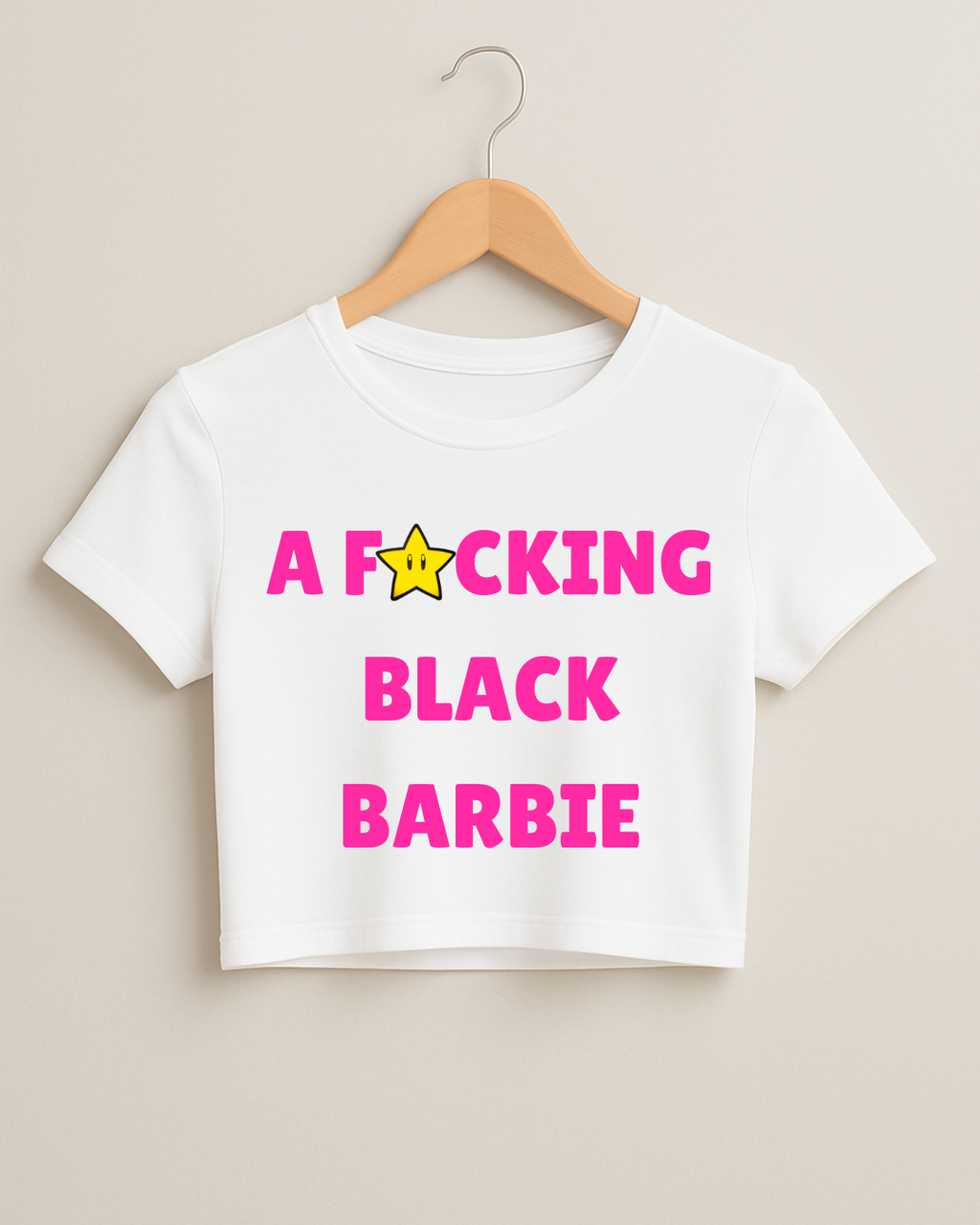 A F*CKING BLACK BARBIE Long Crop