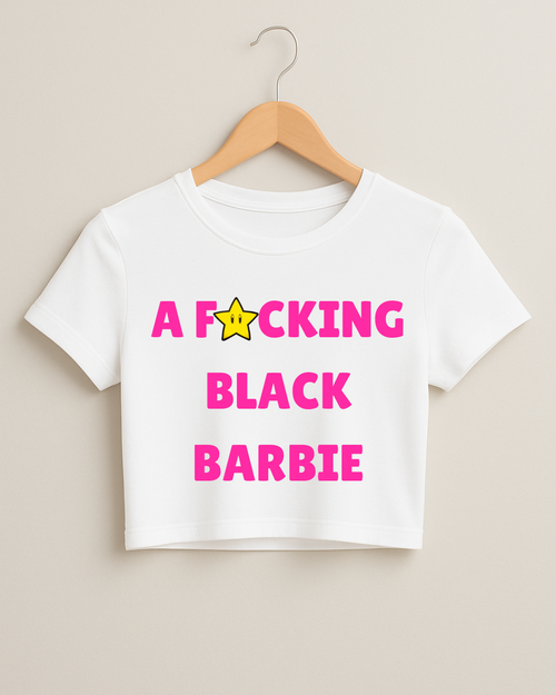 A F*CKING BLACK BARBIE Long Crop